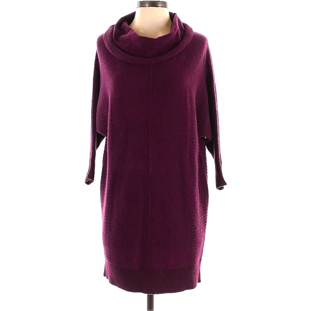 Halogen Cashmere 100% Cashmere Sweater Dress XS Burgundy